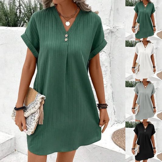 Vestido casual en V